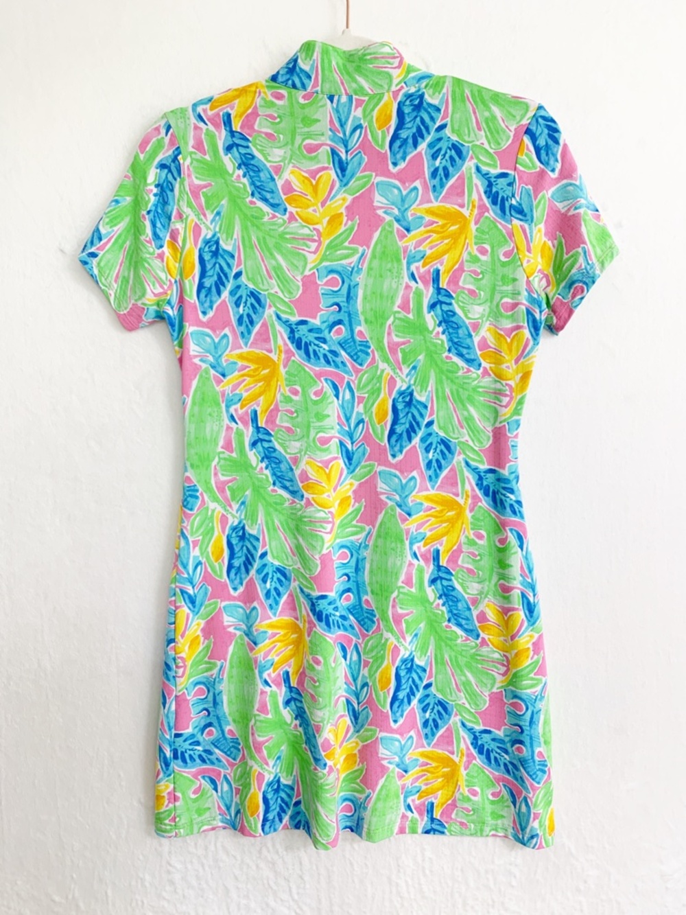 IBKUL Allison Mock Short Sleeve Botanical Print Dress Sz XS - Picture 3 of 12